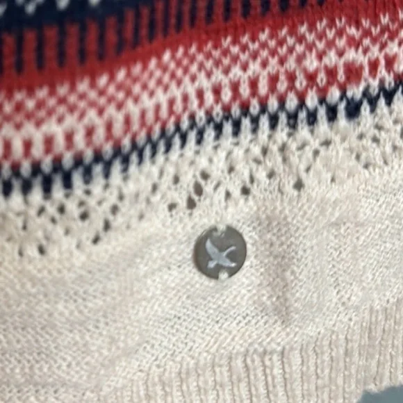 Eddie Bauer Striped Southwestern Pattern Long Cardigan Sweater - Picture 5 of 6